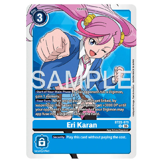 Eri Karan BT23-079 card from the Digimon set BT-23: Booster Hackers' Slumber