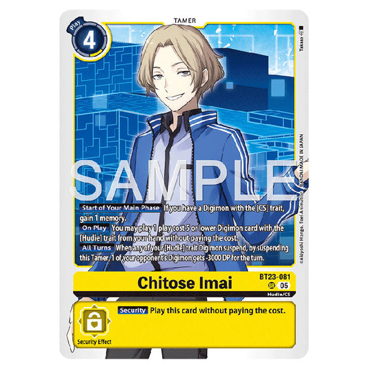 Chitose Imai BT23-081 card from the Digimon set BT-23: Booster Hackers' Slumber