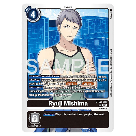 Ryuji Mishima BT23-085 card from the Digimon set BT-23: Booster Hackers' Slumber