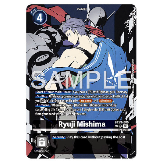Ryuji Mishima BT23-085B card from the Digimon set BT-23: Booster Hackers' Slumber