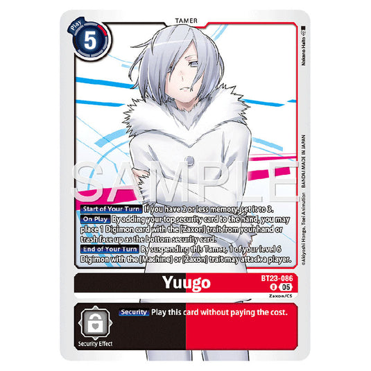 Yuugo BT23-086 card from the Digimon set BT-23: Booster Hackers' Slumber