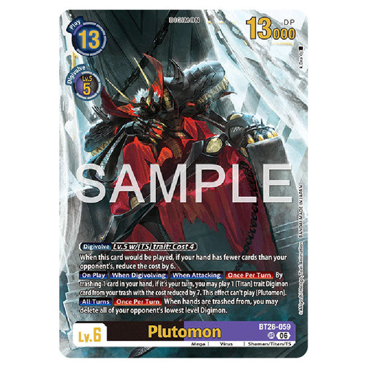Plutomon BT26-059 card from the Digimon set Timeless Bonds