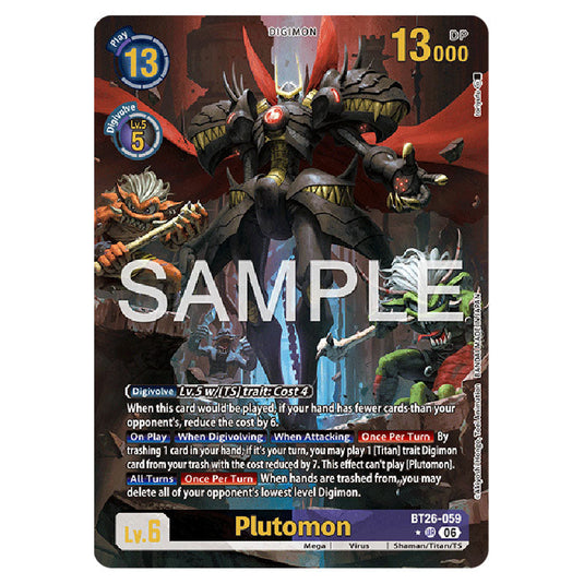 Plutomon BT26-059a card from the Digimon set Timeless Bonds