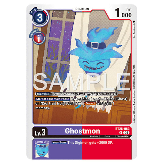 Ghostmon BT26-062 card from the Digimon set Timeless Bonds