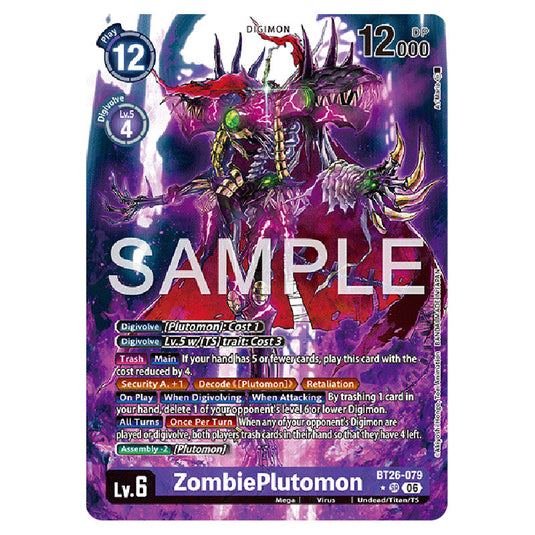 ZombiePlutomon BT26-079a card from the Digimon set Timeless Bonds