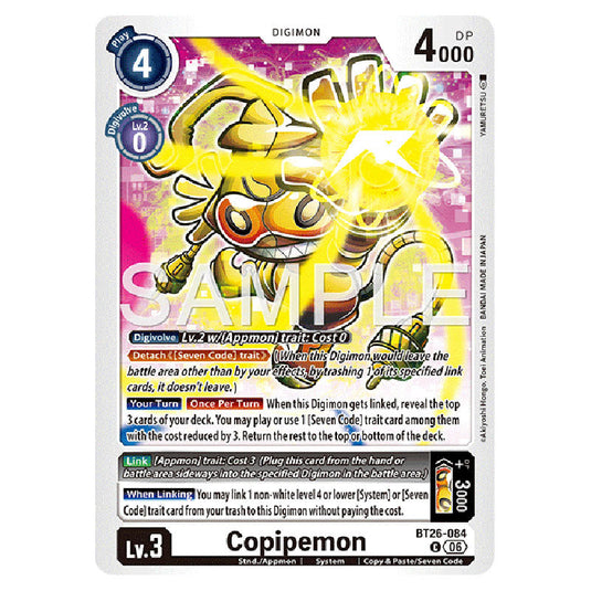 Copipemon BT26-084 card from the Digimon set Timeless Bonds