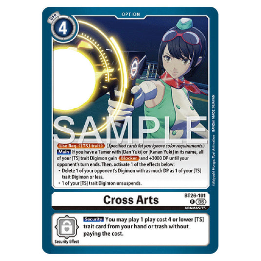Cross Arts BT26-101 card from the Digimon set Timeless Bonds