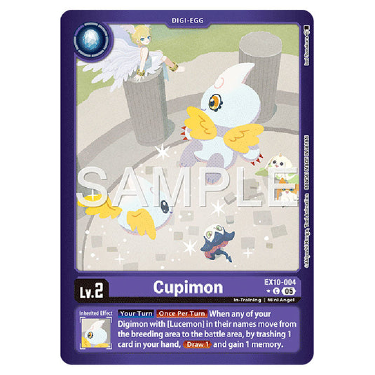 Cupimon EX10-004A card from the Digimon set EX-10: Extra Booster Sinister Order
