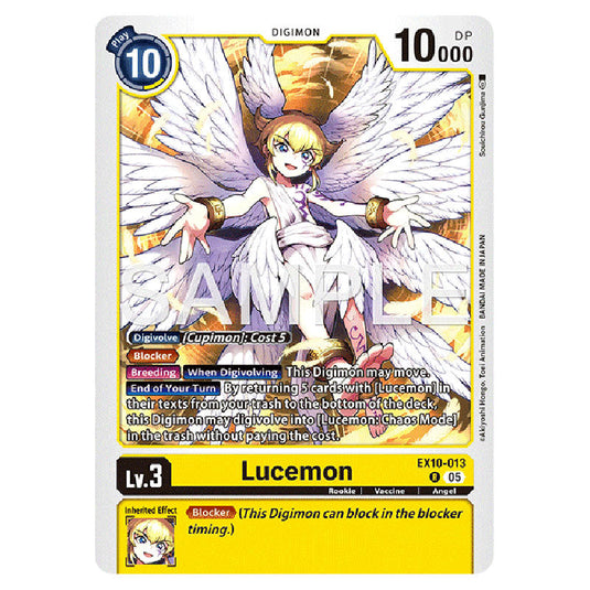 Lucemon EX10-013 card from the Digimon set EX-10: Extra Booster Sinister Order