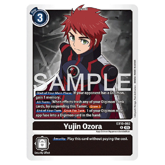 Yujin Ozora EX10-062 card from the Digimon set EX-10: Extra Booster Sinister Order