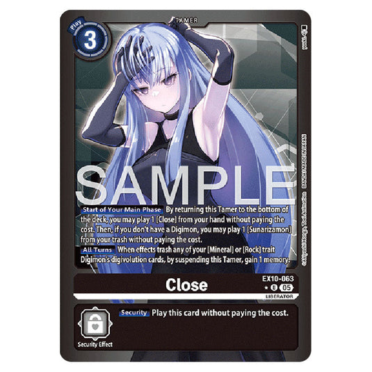 Close EX10-063A card from the Digimon set EX-10: Extra Booster Sinister Order