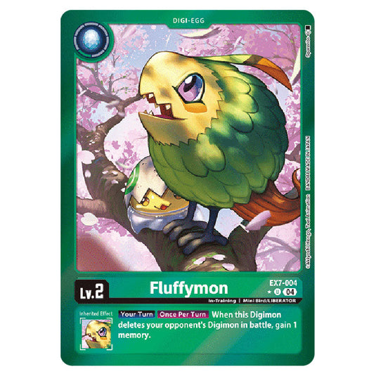 Fluffymon (Alternative Art) EX7-004A card from the Digimon set EX-07: Extra Booster Digimon Liberator