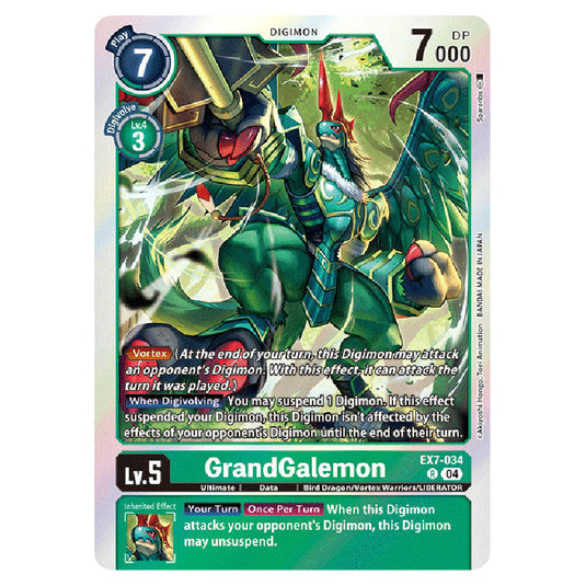 GrandGalemon EX7-034 card from the Digimon set EX-07: Extra Booster Digimon Liberator