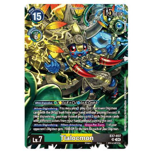 Tlalocmon EX7-037 card from the Digimon set EX-07: Extra Booster Digimon Liberator