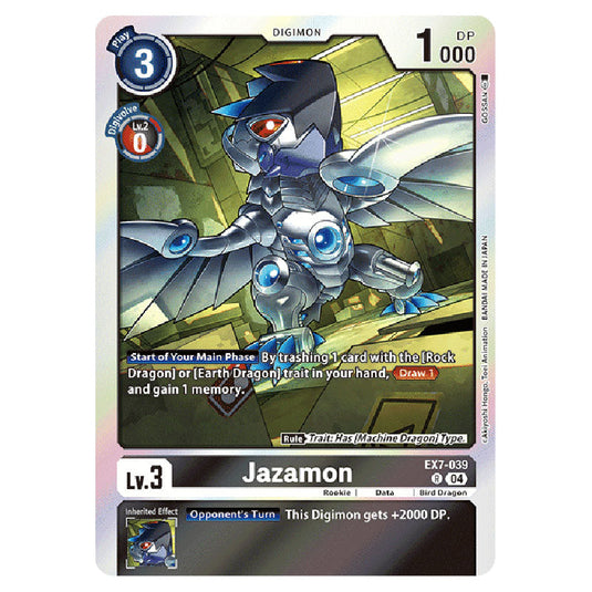 Jazamon EX7-039 card from the Digimon set EX-07: Extra Booster Digimon Liberator