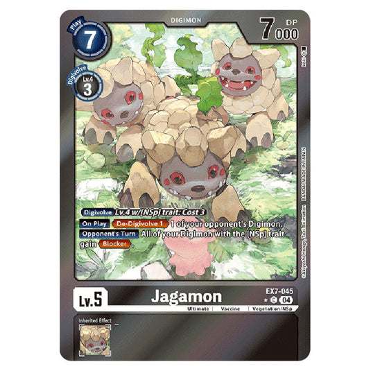Jagamon (Alternative Art) EX7-045A card from the Digimon set EX-07: Extra Booster Digimon Liberator
