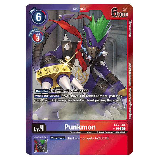 Punkmon (Alternative Art) EX7-055A card from the Digimon set EX-07: Extra Booster Digimon Liberator
