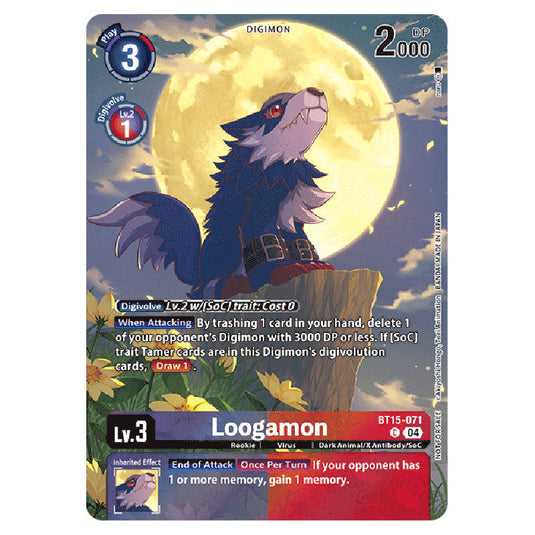Loogamon (BT15-071) BT15-071 card from the Digimon set EX-07: Extra Booster Digimon Liberator