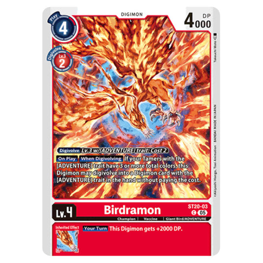 Birdramon ST20-03 card from the Digimon set ST-20: Starter Deck Protector of Light