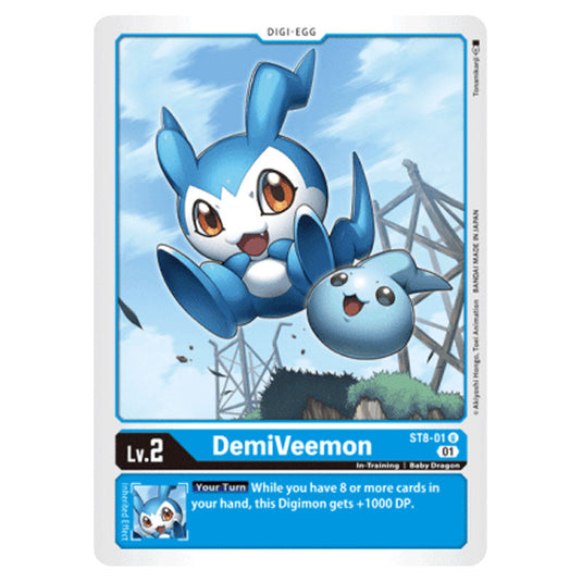 DemiVeemon ST8-01 card from the Digimon set ST-8: Starter Deck UlforceVeedramon