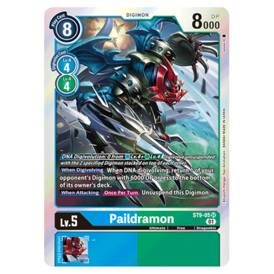 Paildramon ST9-05 card from the Digimon set ST-9: Starter Deck Ultimate Ancient Dragon