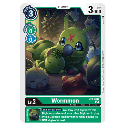 Wormmon ST9-08 card from the Digimon set ST-9: Starter Deck Ultimate Ancient Dragon