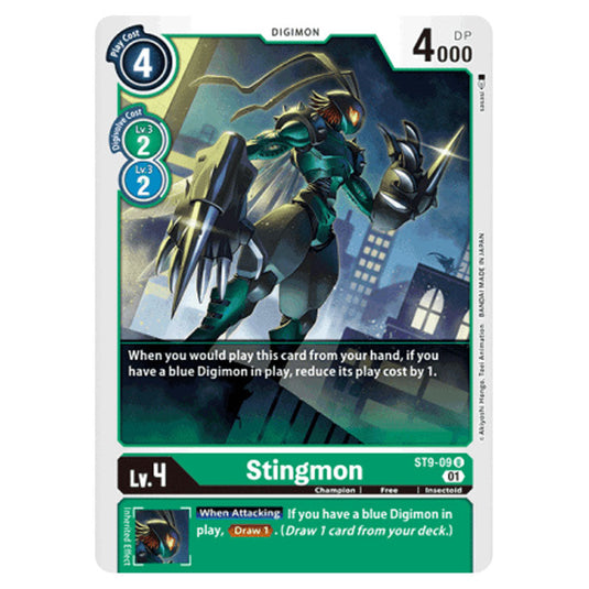 Stingmon ST9-09 card from the Digimon set ST-9: Starter Deck Ultimate Ancient Dragon