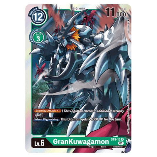 GranKuwagamon ST9-13 card from the Digimon set ST-9: Starter Deck Ultimate Ancient Dragon