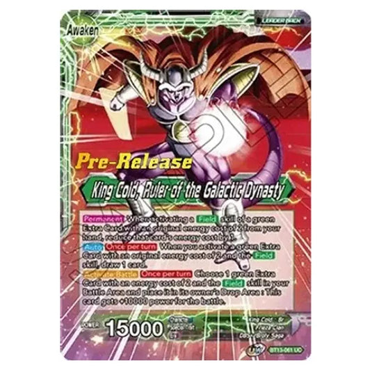 Dragon Ball Super - B13 - Supreme Rivalry - Pre-release - King Cold King Cold, Ruler of the Galactic Dynasty- BT13-061