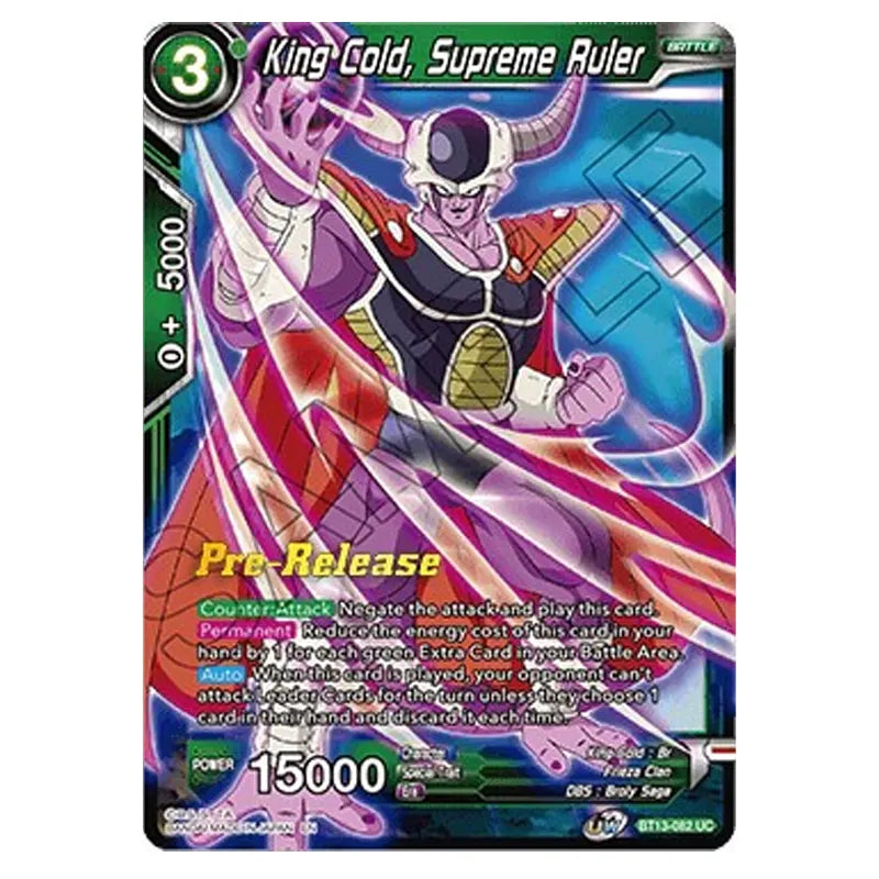 dragon ball super card game supreme rivalry Dragon Ball Super - B13 - Supreme Rivalry - Pre-release