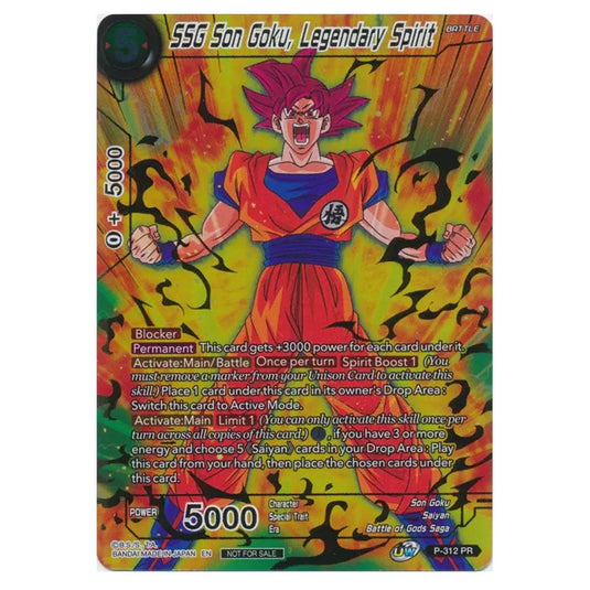 Dragon Ball Super - SSG Son Goku, Legendary Spirit - P-312 PR (Gold Stamp Version)