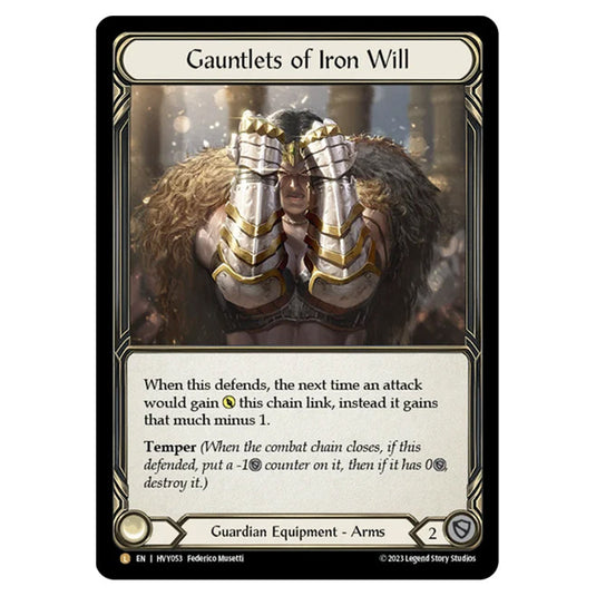 Flesh & Blood - Heavy Hitters - Gauntlets of Iron Will (Rainbow Foil) - HVY053-RF