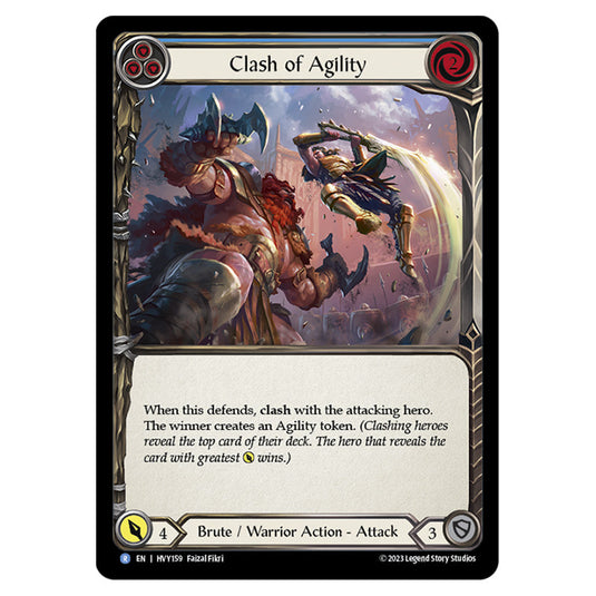 Flesh & Blood - Heavy Hitters - Clash of Agility (Blue) (Rainbow Foil) - HVY159-RF