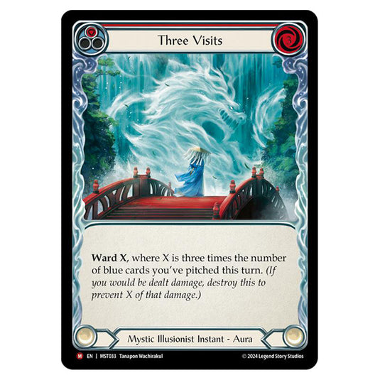 Three Visits card from the Flesh & Blood set Part the Mistveil MST033-RF