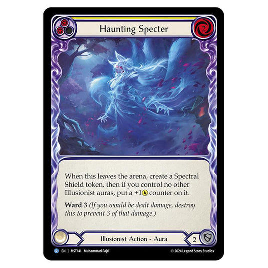 Haunting Specter card from the Flesh & Blood set Part the Mistveil MST141-RF