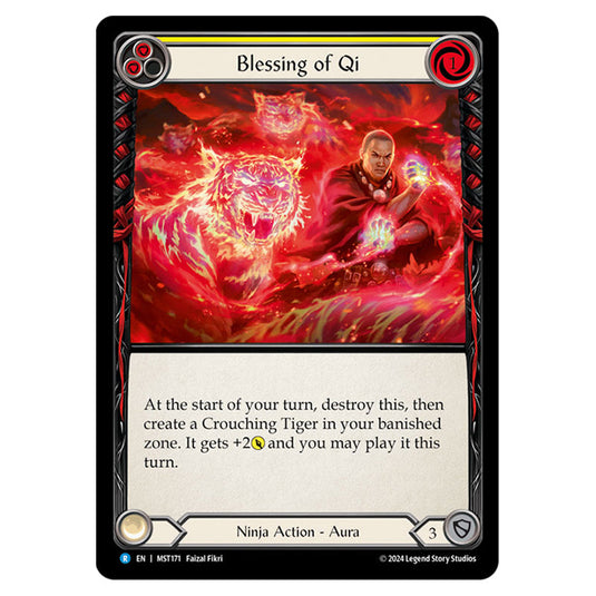 Blessing of Qi card from the Flesh & Blood set Part the Mistveil MST171