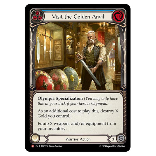 Visit the Golden Anvil card from the Flesh & Blood set Part the Mistveil MST226-RF