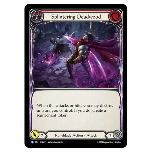 Splintering Deadwood (Red) ROS121 card from the Flesh & Blood set Rosetta