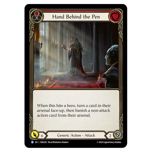 Hand Behind the Pen ROS220 card from the Flesh & Blood set Rosetta