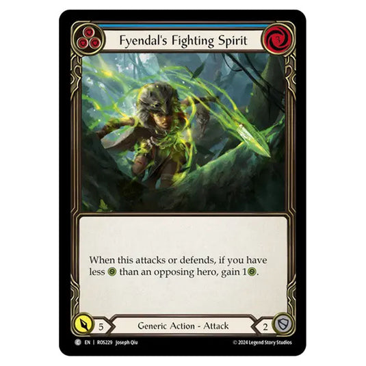 Fyendal's Fighting Spirit (Blue) ROS229 card from the Flesh & Blood set Rosetta