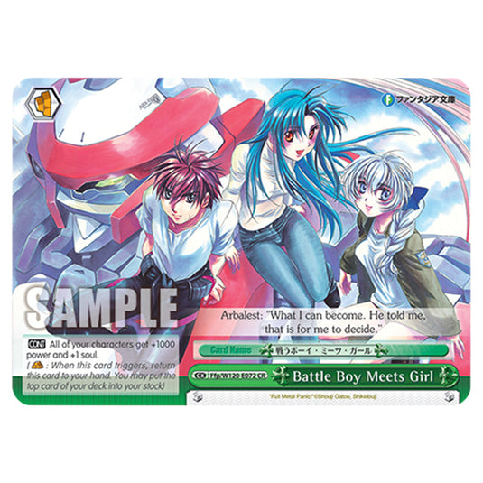 Battle Boy Meets Girl Ffp/W120-E072 card from the Weiss Schwarz set Fujimi Fantasia Bunko Vol.2
