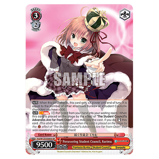 Persevering Student Council, Kurimu Fsi/W120-E085S card from the Weiss Schwarz set Fujimi Fantasia Bunko Vol.2