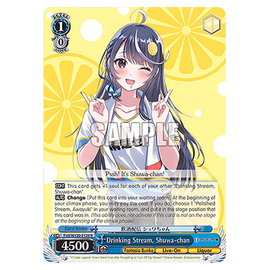 Drinking Stream, Shuwa-chan Fvd/W120-E120 card from the Weiss Schwarz set Fujimi Fantasia Bunko Vol.2