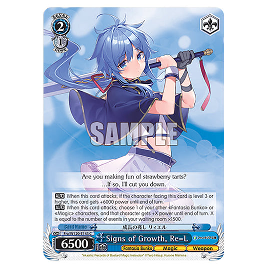 Signs of Growth, Re=L Fra/W120-E143 card from the Weiss Schwarz set Fujimi Fantasia Bunko Vol.2