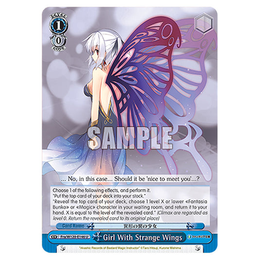 Girl With Strange Wings Fra/W120-E146 card from the Weiss Schwarz set Fujimi Fantasia Bunko Vol.2