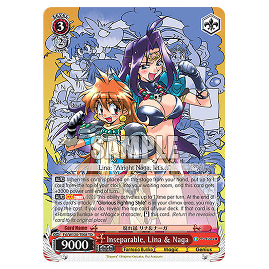Inseparable, Lina & Naga Fsl/W120-TE08 card from the Weiss Schwarz set Fujimi Fantasia Bunko Vol.2