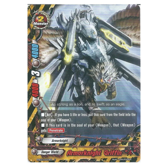 Future Card Buddyfight - Great Clash Dragon VS Danger - Armorknight Griffin - 37/48