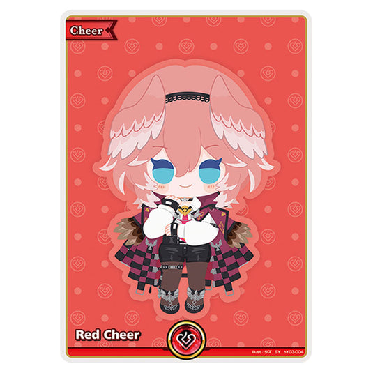 Red Cheer is a Cheer Card From the Hololive Official Card Game Set Curious Universe hY03-004a