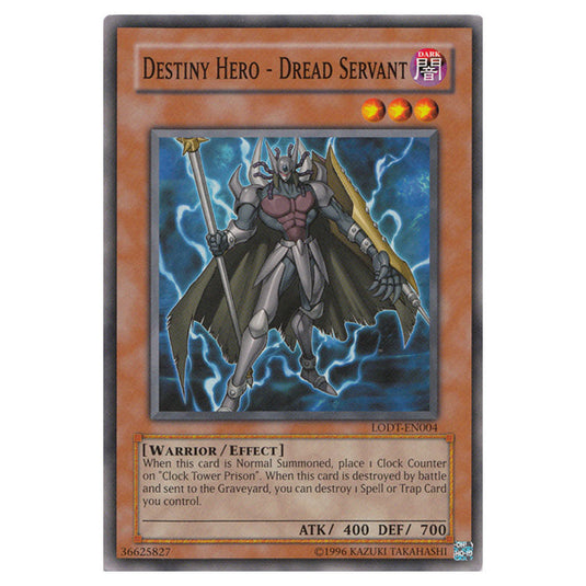 Destiny Hero - Dread Servant LODT-EN004 card from the Yu-Gi-Oh! set Light of Destruction