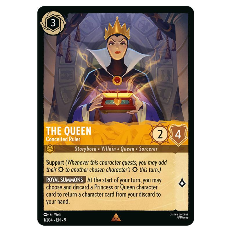 the queen lorcana card The Queen
